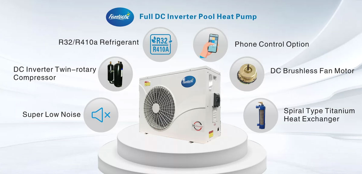 R32 / R410a DC Inverter Swimming Pool Heat Pump Core Strengths